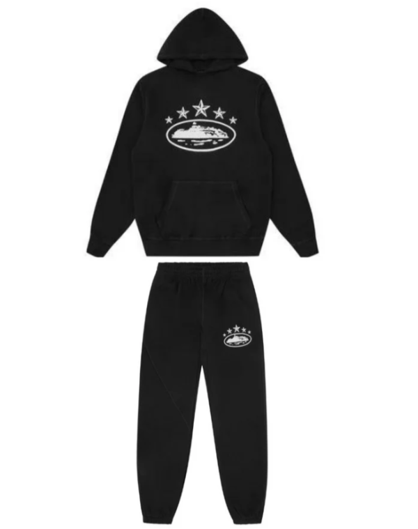 Corteiz 5 starz tracksuit black set Corteiz 5 starz tracksuit black set