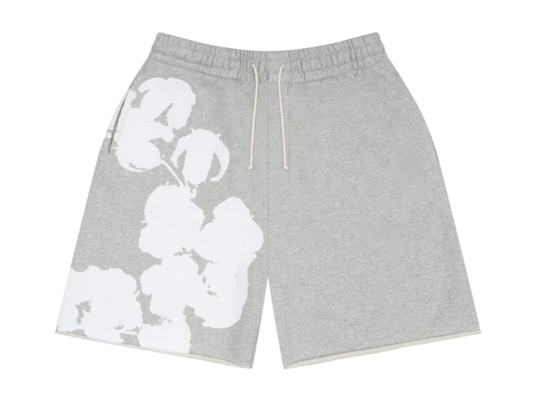 Denim Tears Big Cotton Wreath Sweat Shorts Grey Denim Tears Big Cotton Wreath Sweat Shorts Grey