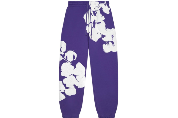 Denim Tears Big Cotton Wreath Sweatpants Purple