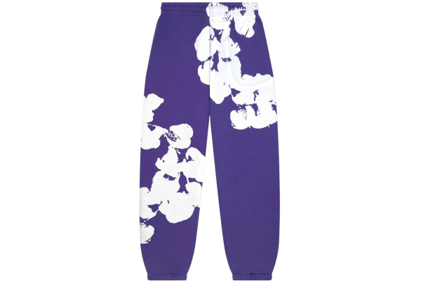 Denim Tears Big Cotton Wreath Sweatpants Purple