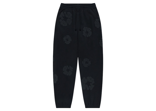 Denim Tears Cotton Wreath Sweatpants Black Monochrome Denim Tears Cotton Wreath Sweatpants Black Monochrome