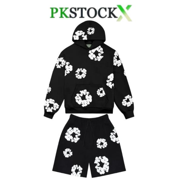 Denim Tears The Cotton Wreath black shorts set Denim Tears The Cotton Wreath black shorts set