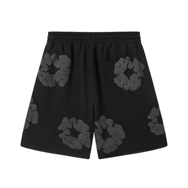 Denim Tears The Cotton Wreath Shorts Black Grey Denim Tears The Cotton Wreath Shorts Black Grey
