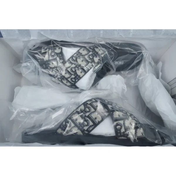 PK?God Batch  Dior Alias Sandal Beige And Black Dior Oblique Jacquard