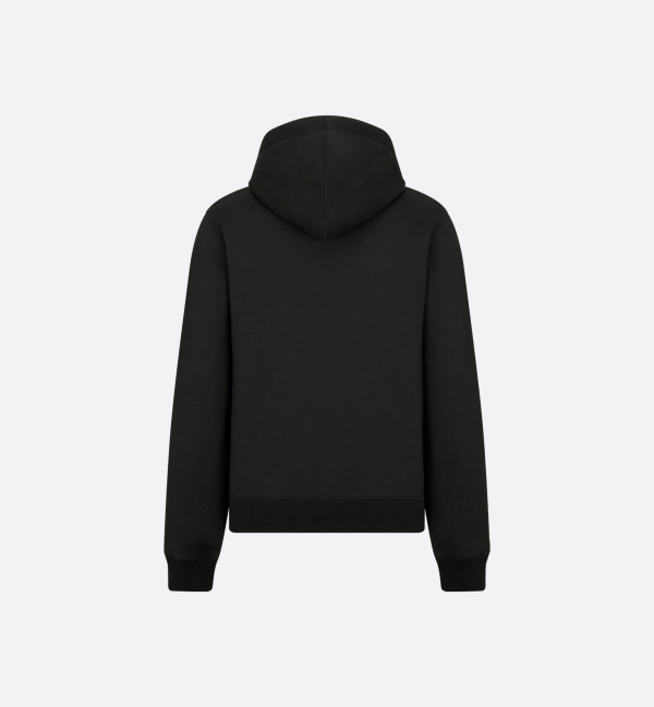 Dior CD Icon Hooded Sweatshirt Black Cotton Fleece