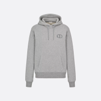 Dior CD Icon Hooded Sweatshirt Grey Cotton Fleece Dior CD Icon Hooded Sweatshirt Grey Cotton Fleece