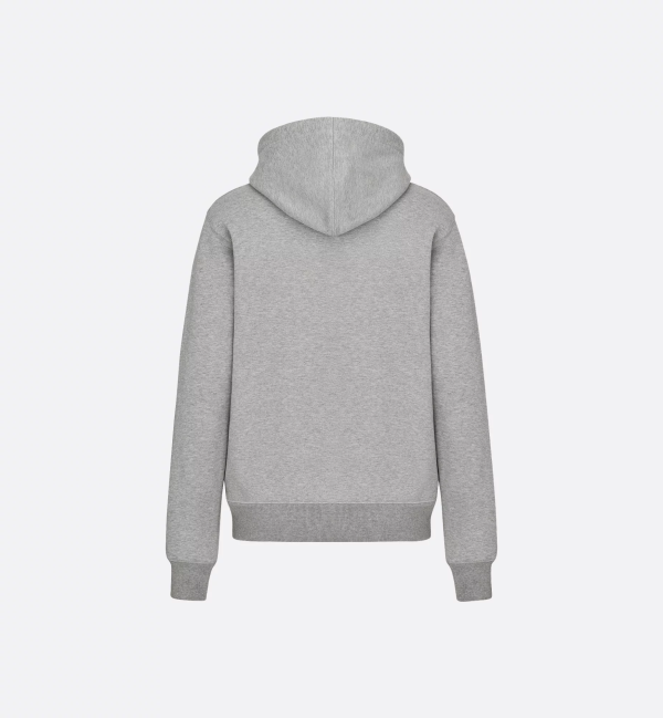 Dior CD Icon Hooded Sweatshirt Grey Cotton Fleece