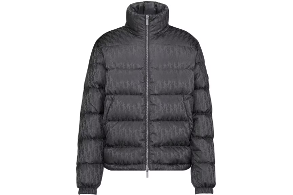 Dior Oblique Down Jacket Gray Technical Jacquard Dior Oblique Down Jacket Gray Technical Jacquard
