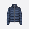 Dior Oblique Down Jacket Navy Blue Technical Jacquard