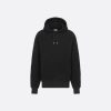 Dior Oblique Relaxed-Fit Hooded Sweatshirt Black Cotton Fleece