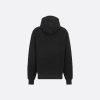 Dior Oblique Relaxed-Fit Hooded Sweatshirt Black Cotton Fleece