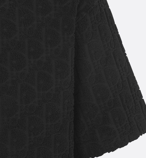 Dior Oblique Relaxed-Fit T-Shirt Black Terry Cotton Jacquard