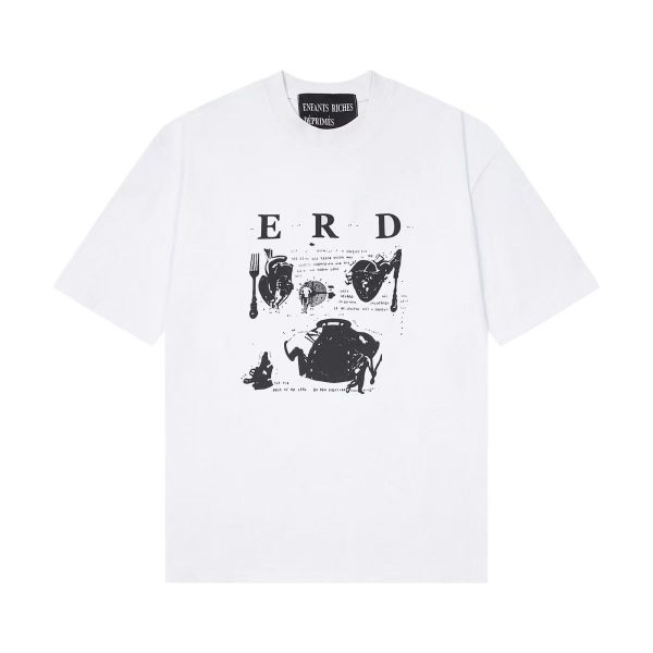 ENFANTS RICHES DéPRIMéS RITUAL PRAYER T-SHIRT FADED WHITE ENFANTS RICHES DéPRIMéS RITUAL PRAYER T-SHIRT FADED WHITE