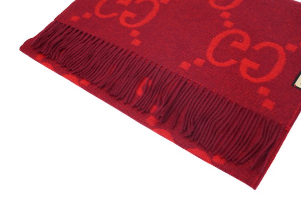 f_gucci_knitted__bassel_scarf____bright___red_1D185B1142E1F Gucci Knitted Bassel Scarf Bright Red
