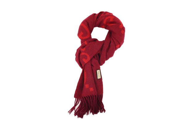 Gucci Knitted Bassel Scarf Bright Red Gucci Knitted Bassel Scarf Bright Red