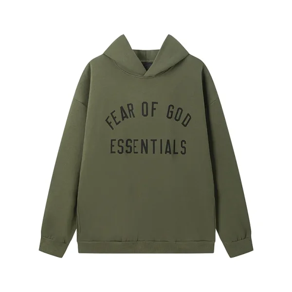 Fear of God Essentials Fleece II Hoodie & Sweatpant Set  Olive Green