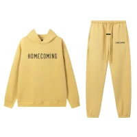 Fear of God Essentials Heavy Fleece Hoodie & Sweatpant Set Amber Fear of God Essentials Heavy Fleece Hoodie & Sweatpant Set Amber