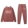 Fear of God Essentials Heavy Fleece Hoodie & Sweatpant Set Claret Red Fear of God Essentials Heavy Fleece Hoodie & Sweatpant Set Claret Red