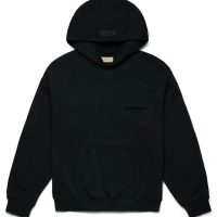 Fear of God Essentials Pullover Chest Logo Hoodie Stretch Limo/Black FW22