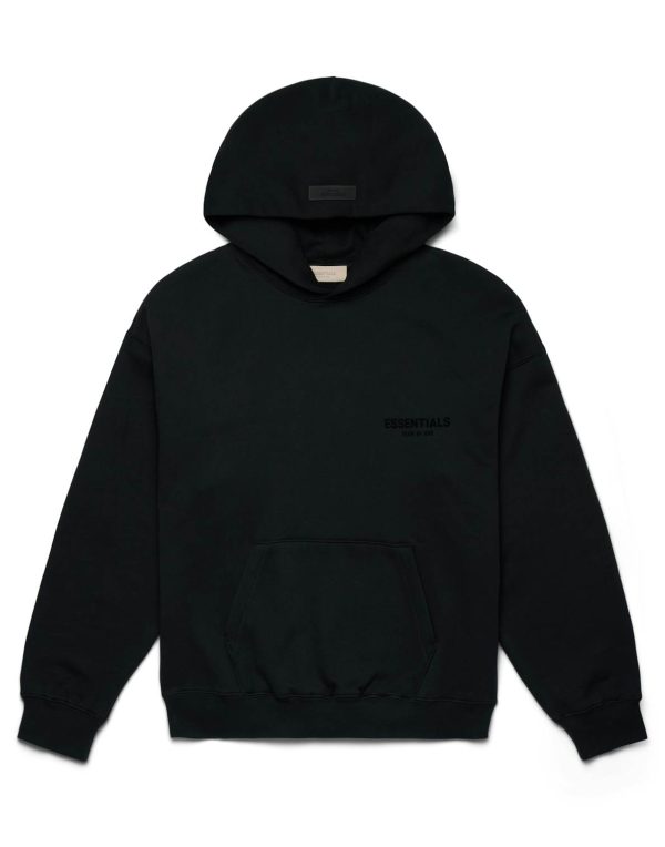 Fear of God Essentials Pullover Chest Logo Hoodie Stretch Limo/Black FW22 Fear of God Essentials Pullover Chest Logo Hoodie Stretch Limo/Black FW22