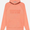 Fear of God Essentials Pullover Hoodie Coral Fear of God Essentials Pullover Hoodie Coral