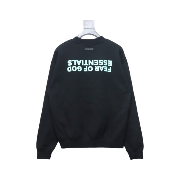 Fear of God FOG 24FW Small inverted letter round neck black sweatshirt Fear of God FOG 24FW Small inverted letter round neck black sweatshirt