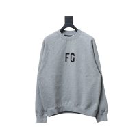 Fear of God FOG double line 24FW FG lettering round neck hoodie Fear of God FOG double line 24FW FG lettering round neck hoodie