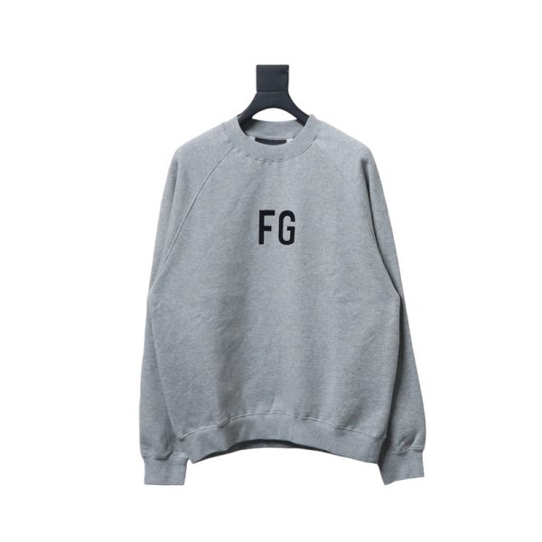 Fear of God FOG double line 24FW FG lettering round neck hoodie Fear of God FOG double line 24FW FG lettering round neck hoodie