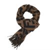 Fendi Suede Tassel Scarf Dark Brown Fendi Suede Tassel Scarf Dark Brown