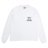 Gallery Dept. De La GALERIE L/S Pocket T-shirt White/Black Gallery Dept. De La GALERIE L/S Pocket T-shirt White/Black