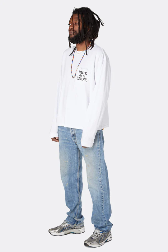gallery_dept__de_la_galerie_l_s_pocket_t_shirt_white_black_1B0B190E0D517 Gallery Dept. De La GALERIE L/S Pocket T-shirt White/Black