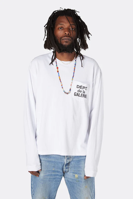 gallery_dept__de_la_galerie_l_s_pocket_t_shirt_white_black_1B0B190E2D51B Gallery Dept. De La GALERIE L/S Pocket T-shirt White/Black