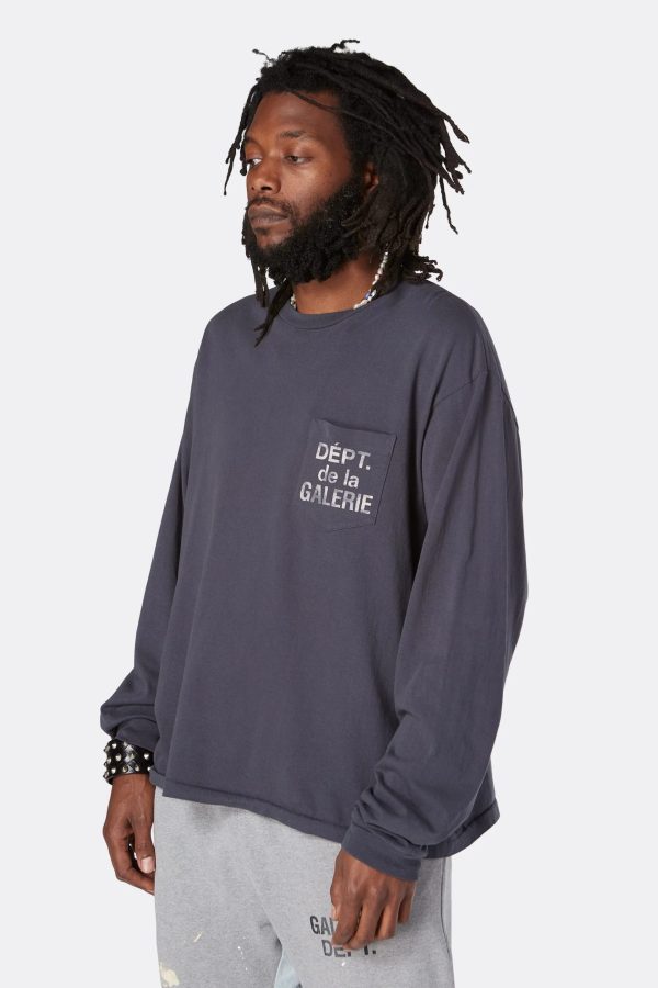 Gallery Dept. Dept. De La Galerie Long Sleeve Pocket T-shirt Black