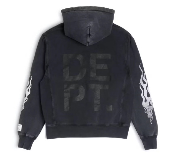 Gallery Dept. Flames Hoodie Black