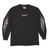 Gallery Dept. Flames L/S T-Shirt Black
