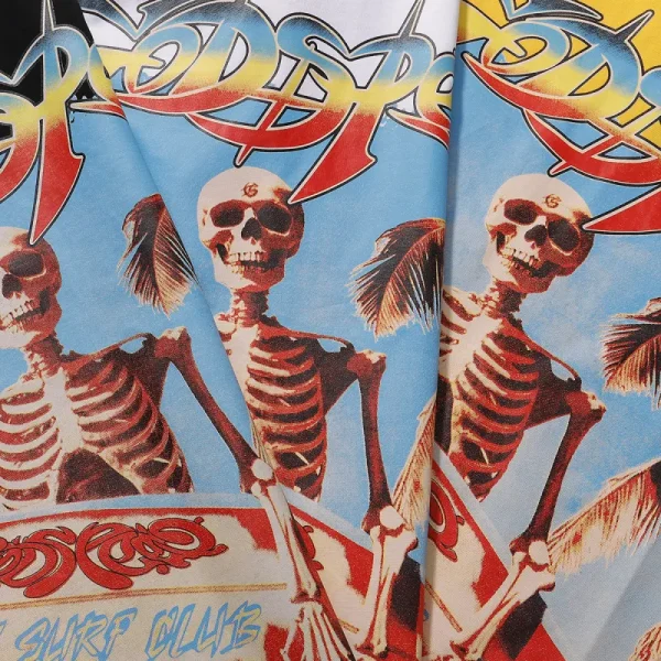 godspeed_beach_skeleton_surfboard_t_shirt__7073_yellow_black_white_1D27E909F061B Godspeed Beach Skeleton Surfboard T-Shirt #7073 Yellow/Black/White