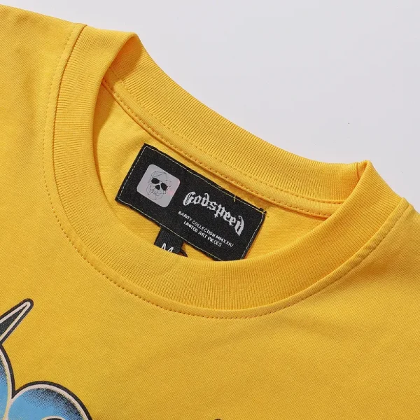 godspeed_beach_skeleton_surfboard_t_shirt__7073_yellow_black_white_1D27E91964211 Godspeed Beach Skeleton Surfboard T-Shirt #7073 Yellow/Black/White