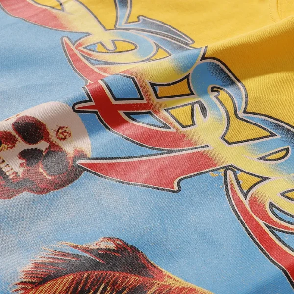 godspeed_beach_skeleton_surfboard_t_shirt__7073_yellow_black_white_1D27E921B8F1C Godspeed Beach Skeleton Surfboard T-Shirt #7073 Yellow/Black/White