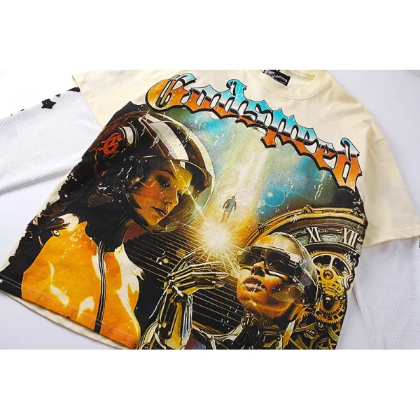 Godspeed Chosen One Layered Long Sleeve T-shirt Bone #3153