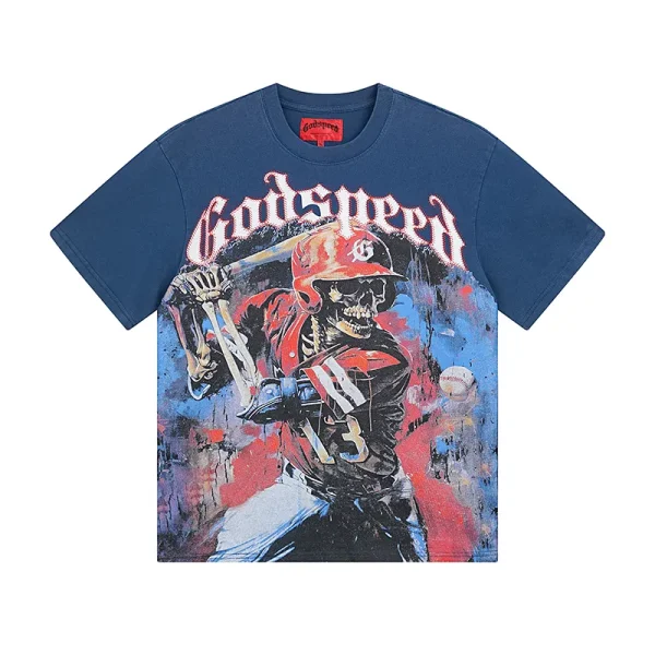 Godspeed Grandslam T-shirt #1017 Navy Wash