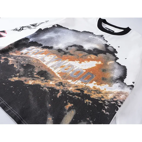 Godspeed Hollywood Thermal Long Sleeve T-shirt #3107 White/Apricot