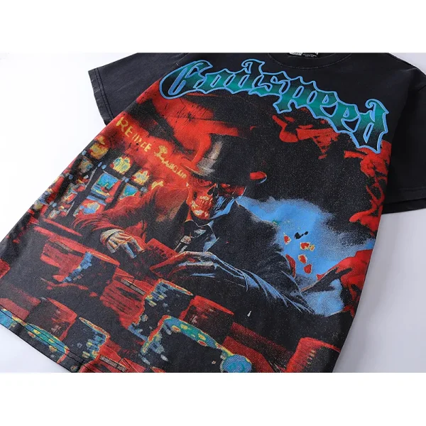 Godspeed Life's A Gamble T-shirt #1013 Black Wash