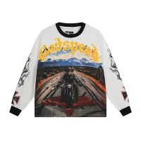 Godspeed Long Lonely Road Long Sleeve T-shirt #3100 White Godspeed Long Lonely Road Long Sleeve T-shirt #3100 White