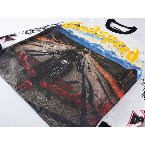 Godspeed Long Lonely Road Long Sleeve T-shirt #3100 White