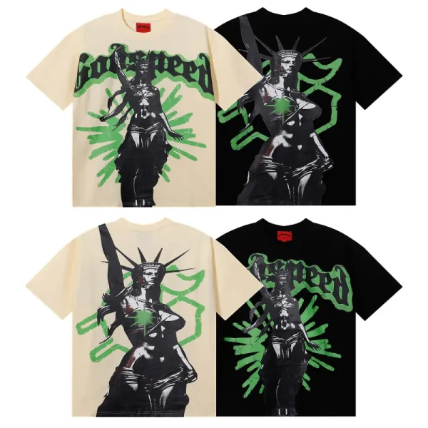 Godspeed Modern Liberty T-shirt #7067 Black/Apricot Godspeed Modern Liberty T-shirt #7067 Black/Apricot