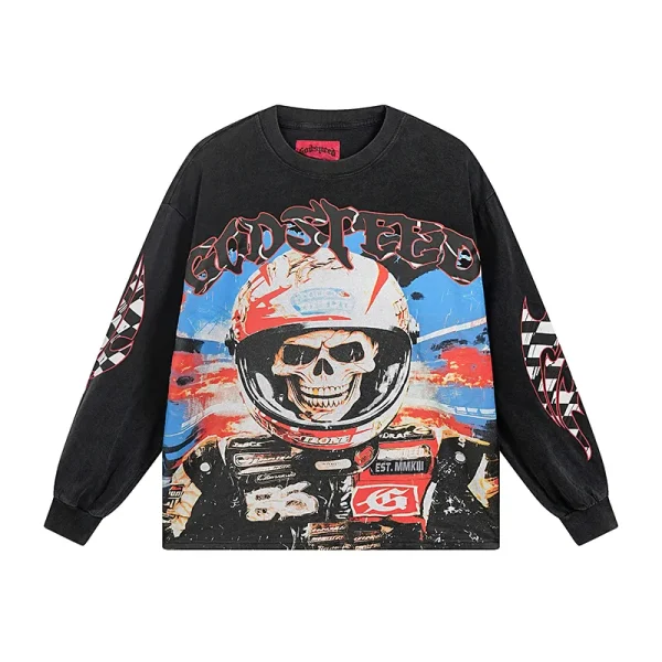 Godspeed Racer Goldie Long Sleeve T-shirt #1102 Black Wash