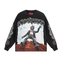 Godspeed Rocker Layered Long Sleeve T-shirt #1103 Black Wash