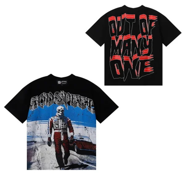 godspeed_skele_rarri_t_shirt__7069_black_white_red_1D27E7922B51B Godspeed Skele Rarri T-shirt #7069 Black/White/Red