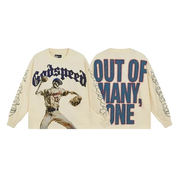 Godspeed Strike Out Long Sleeve T-shirt Bone #3158