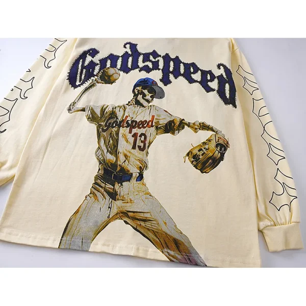 Godspeed Strike Out Long Sleeve T-shirt Bone #3158